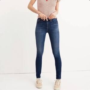 Madewell High Riser Skinny Jeans Dark Blue Rinse Size 25
